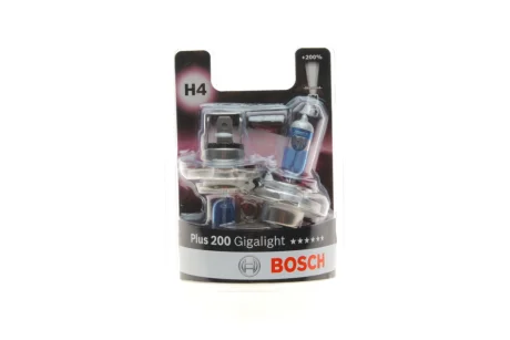 Автолампа H4 12V 60/55W P43t Plus 200 Gigalight (к-кт 2 шт) BL 1 987 301 435 BOSCH 1-987-301-435