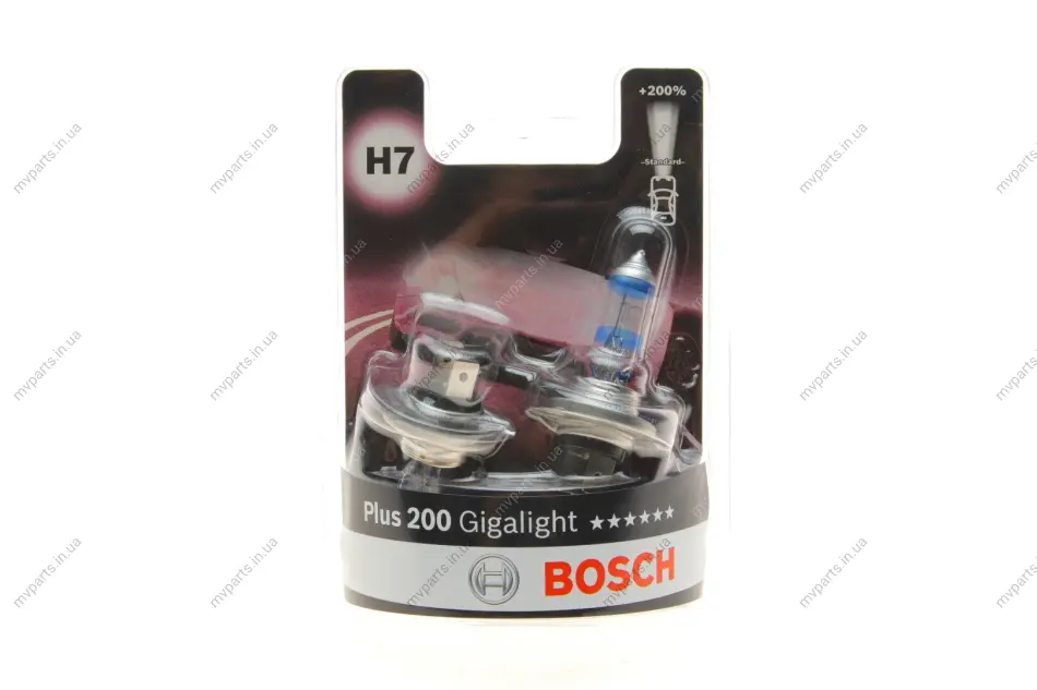 Автолампа H7 12V 55W PX26d Plus 200 Gigalight (BL/к-кт 2 шт.) 1 987 301 436 BOSCH 1-987-301-436 (фото 1)