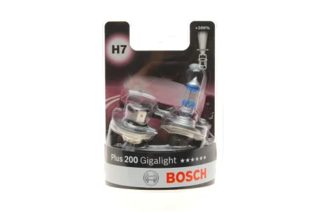 Автолампа H7 12V 55W PX26d Plus 200 Gigalight (BL/к-кт 2 шт.) 1 987 301 436 BOSCH 1-987-301-436