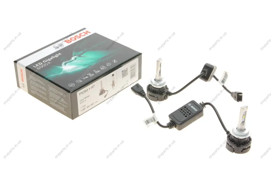 Автолампа H7 12V 30W PX26d Gigalight Twin LED (6000К) (к-кт 2 шт) 1 987 301 557 BOSCH 1-987-301-557 (фото 1)