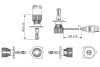 Автолампа H4 12V 24W P43t LED Powerlight TWIN (6000К) 1 987 301 564 BOSCH 1-987-301-564 (фото 7)