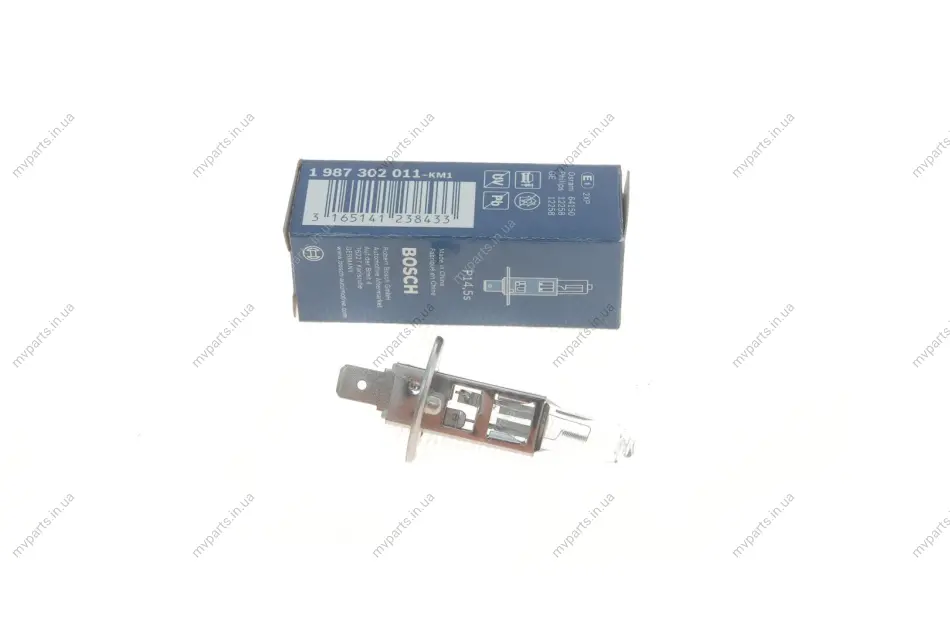 Автолампа H1 12V 55W P14.5s Pure Light 1 987 302 011 BOSCH 1-987-302-011 (фото 1)