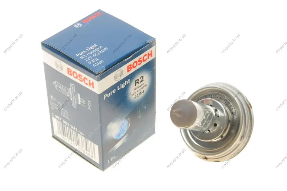 Автолампа R2 12V 45/40W P45t Pure Light 1 987 302 021 BOSCH 1-987-302-021 (фото 1)