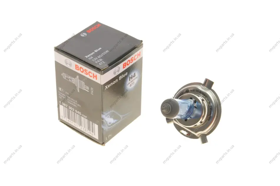 Автолампа H4 12V 60/55W P43t Xenon Blue WS 1 987 302 045 BOSCH 1-987-302-045 (фото 1)