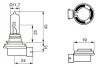 Лампа розжарювання H9 12V 65W PGJ19-5 PURE LIGHT (вир-во Bosch) BOSCH 1-987-302-082 (фото 5)