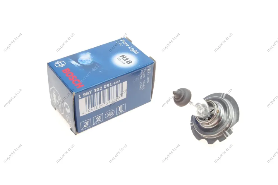 Автолампа H18 12V 65W PY26D-1 1 987 302 091 BOSCH 1-987-302-091 (фото 1)
