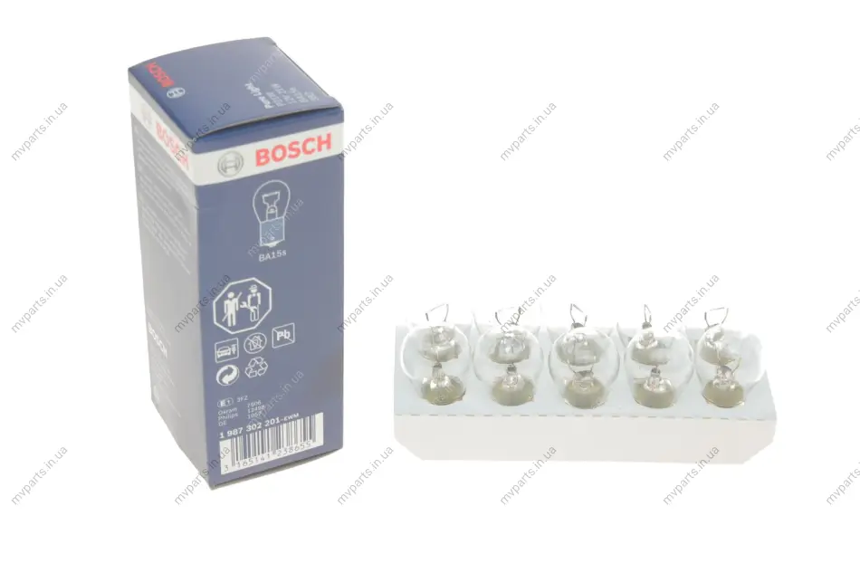 Автолампа P21W 12V 21W BA15s Pure Light 1 987 302 201 BOSCH 1-987-302-201 (фото 1)