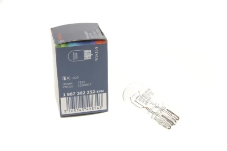 Автолампа W21/5W 12V 21/5W W3x16q Pure Light 380W (без цоколя) 1 987 302 252 BOSCH 1-987-302-252