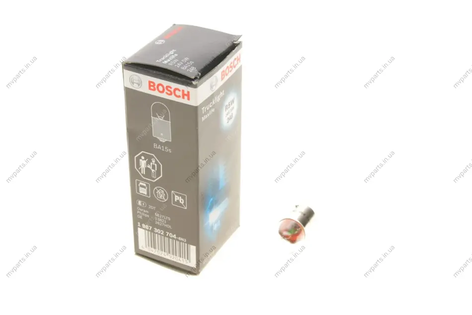 Автолампа R5W 24V 5W BA15s Trucklight Maxlife 1 987 302 704 BOSCH 1-987-302-704 (фото 1)