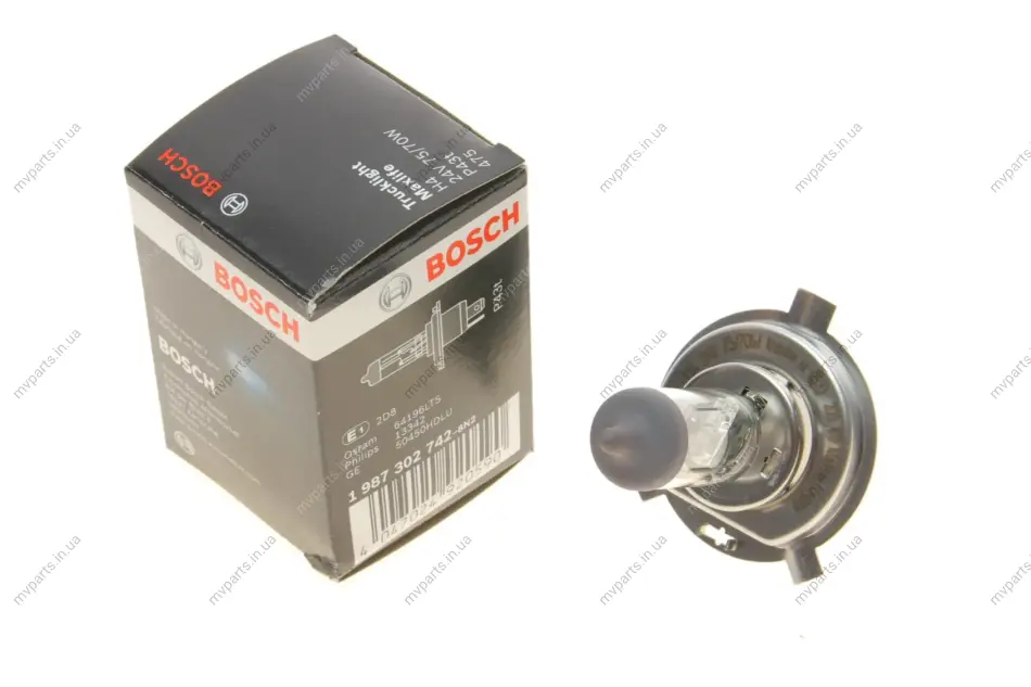 Автолампа H4 24V 75/70W P43t Trucklight Maxlife 1 987 302 742 BOSCH 1-987-302-742 (фото 1)