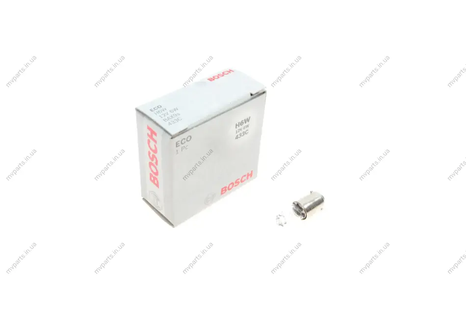Автолампа H6W 12V 6W BAX9s ECO WS 1 987 302 809 BOSCH 1-987-302-809 (фото 1)