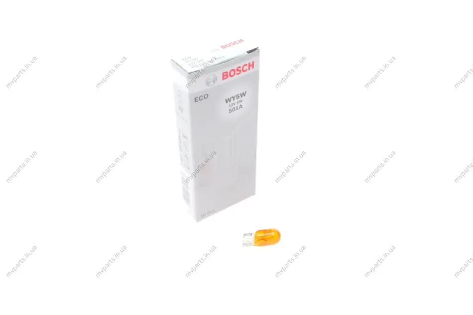 Автолампа WY5W 12V 5W W2.1x9.5d (без цоколя, жовта) 1 987 302 820 BOSCH 1-987-302-820 (фото 1)