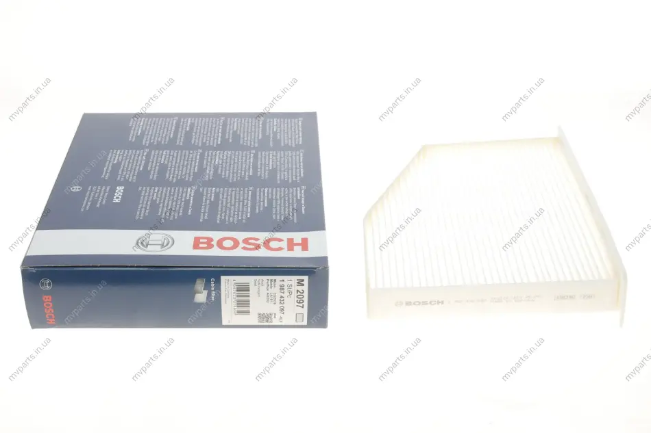 Фільтр салону VW Caddy 1.9TDI 03- 1 987 432 097 BOSCH 1-987-432-097 (фото 1)