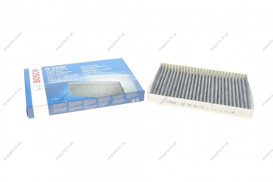 Фільтр салона VW Golf IV/Skoda Octavia/Audi A3 1.0-3.2 92-10 (вугільний) 1 987 432 300 BOSCH 1-987-432-300 (фото 1)