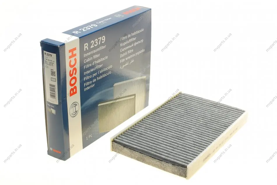 Фільтр салону Citroen C2/C3/C4/Peugeot 307/308 00- (вугільний) 1 987 432 379 BOSCH 1-987-432-379 (фото 1)