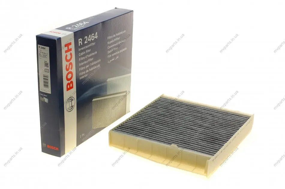 Фільтр салона Volvo S60/S70/S80/V70/XC90 98-14 (угольный) 1 987 432 464 BOSCH 1-987-432-464 (фото 1)