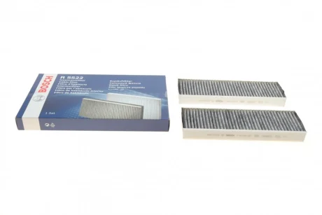 Фільтр салону Citroen Berlingo/Peugeot Partner 08- (к-кт 2шт.) (вугільний) 1 987 435 522 BOSCH 1-987-435-522