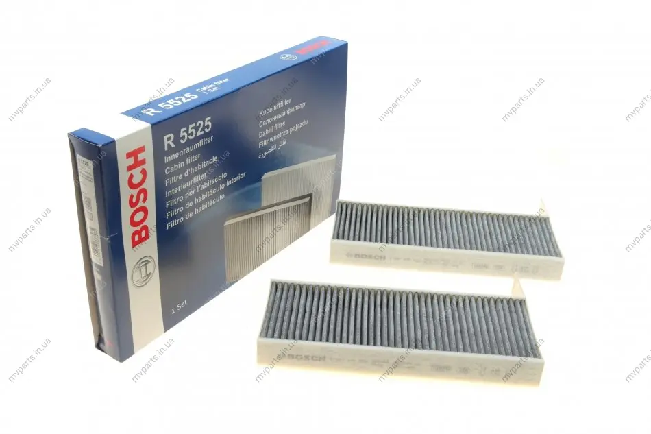 Фільтр салону Peugeot 308 13-/508 18-(вугільний) (к-кт 2 шт.) 1 987 435 525 BOSCH 1-987-435-525 (фото 1)