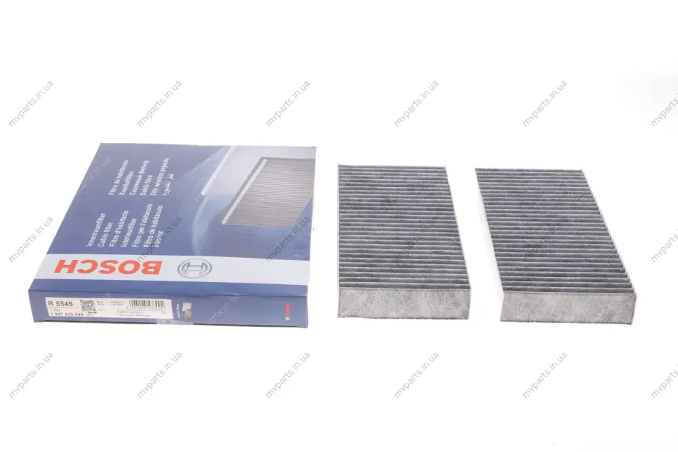 Фільтр салону Honda Civic 00-06/CR-V 01-12 (вугільний) (к-кт 2 шт.) 1 987 435 549 BOSCH 1-987-435-549 (фото 1)