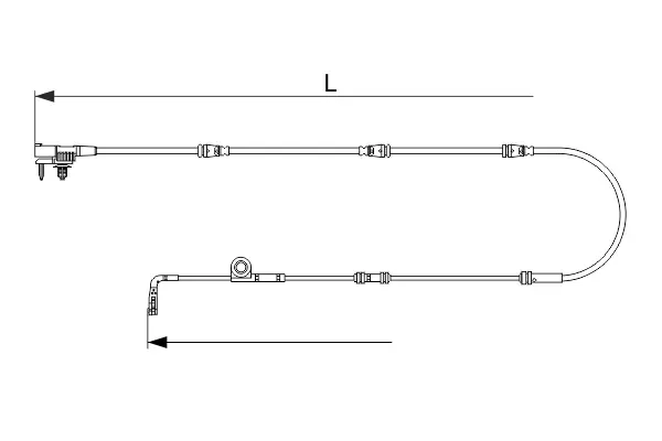 Датчик зносу гальмівних колодок (задніх) Land Rover Defender/Discovery/Range Rover 12- (L=975mm) 1 987 473 629 BOSCH 1-987-473-629 (фото 1)