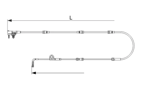 Датчик зносу гальмівних колодок (задніх) Land Rover Defender/Discovery/Range Rover 12- (L=975mm) 1 987 473 629 BOSCH 1-987-473-629