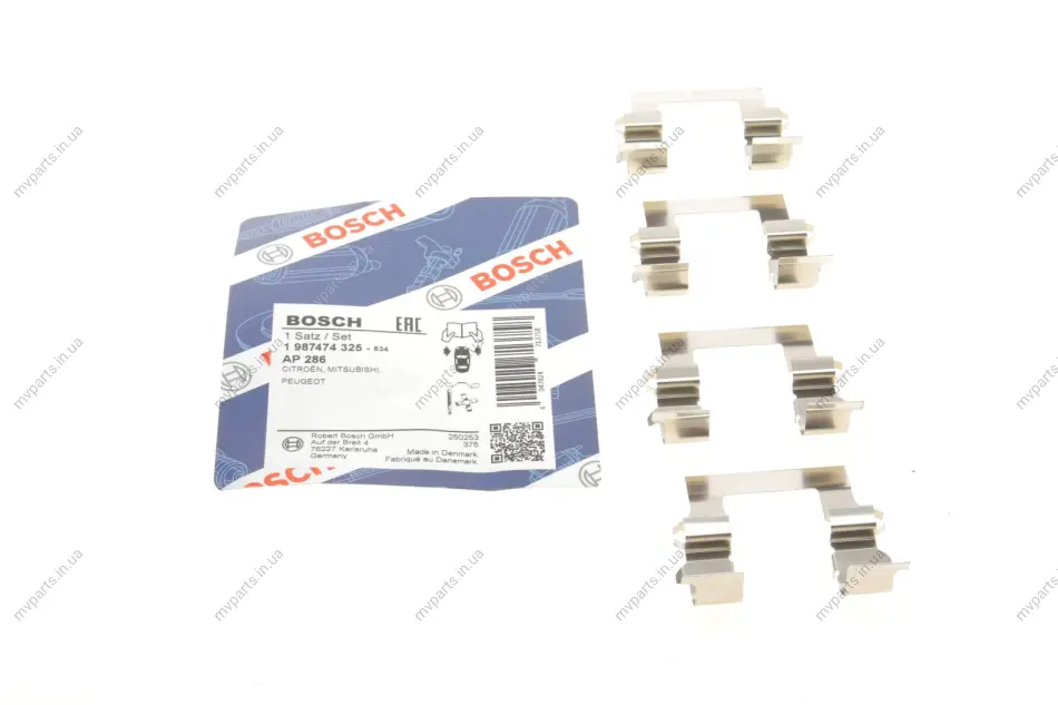Планка супорта (переднього) прижимна (к-кт) Mitsubishi Outlander II/Pajero II 89-06 1 987 474 325 BOSCH 1-987-474-325 (фото 1)