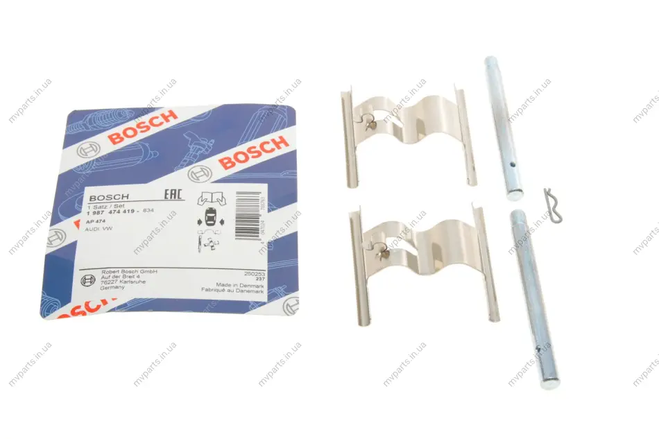 Планка супорта (заднього) прижимна (к-кт) Audi Q7/VW Touareg 04-15 1 987 474 419 BOSCH 1-987-474-419 (фото 1)