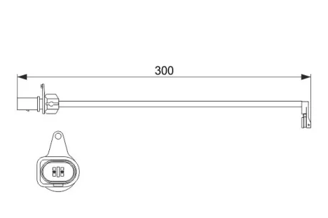 Датчик зносу гальмівних колодок (передніх) Audi A4/A5/A6/A7/Q5 06-18 1 987 474 505 BOSCH 1-987-474-505