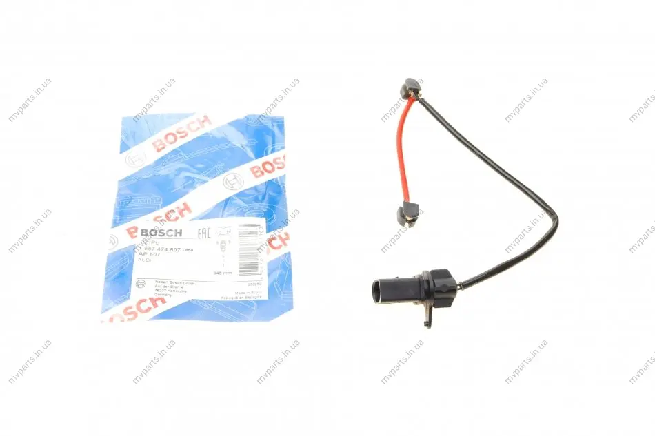 Датчик зносу гальмівних колодок (передніх) Audi Q5 08- 1 987 474 507 BOSCH 1-987-474-507 (фото 1)