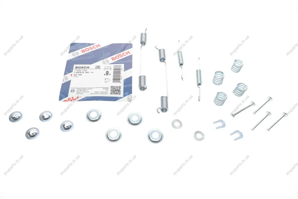 Комплект пружинок колодок ручника Hyundai Sonata II/Nissan Primera 83-00 1 987 475 184 BOSCH 1-987-475-184 (фото 1)