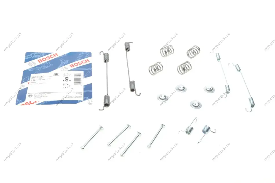 Комплект пружинок колодок ручника Citroen C3/Xsara/Peugeot 207/208/301/306/406 1.0-2.0 95- 1 987 475 255 BOSCH 1-987-475-255 (фото 1)