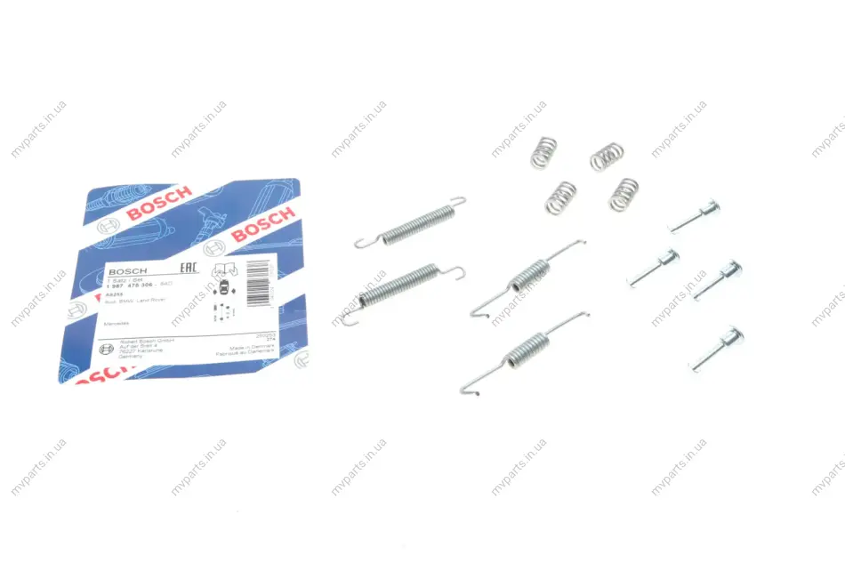 Комплект пружинок колодок ручника VW T5 03-/BMW 3 (E46)/5 (E60)/X5 (E53)/X6 (E71) 96-17 1 987 475 306 BOSCH 1-987-475-306 (фото 1)