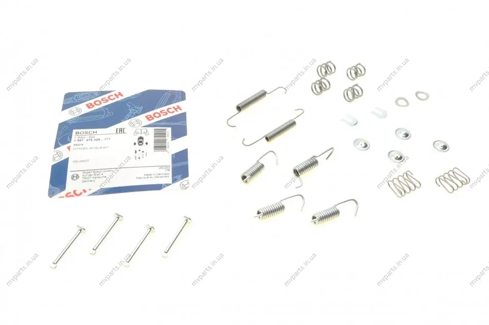 Комплект пружинок колодок ручника Citroen C4/Mitsubishi Lancer/Outlander 07- 1 987 475 326 BOSCH 1-987-475-326 (фото 1)
