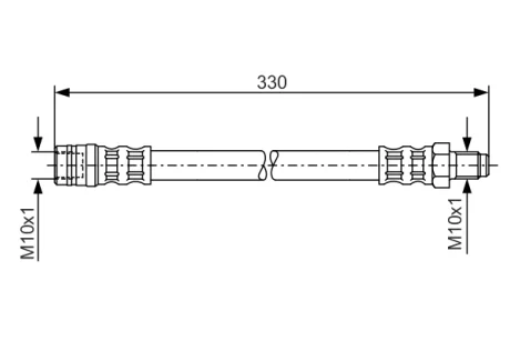 Шланг гальмівний (задній) MB M-class (W163) 98-05 (L=300mm) 1 987 476 081 BOSCH 1-987-476-081