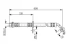 Шланг гальмівний (передній) Toyota RAV4 1.8/2.0 16V 00-05 (L) (L=585mm) 1 987 476 108 BOSCH 1-987-476-108 (фото 4)