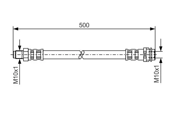Шланг гальмівний (передній) MB A-class (W169)/B-class (W245) 96- (475mm) 1 987 476 453 BOSCH 1-987-476-453 (фото 1)