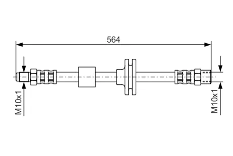 Шланг гальмівний (передній) MB S-class (W140) 91-98 1 987 476 752 BOSCH 1-987-476-752