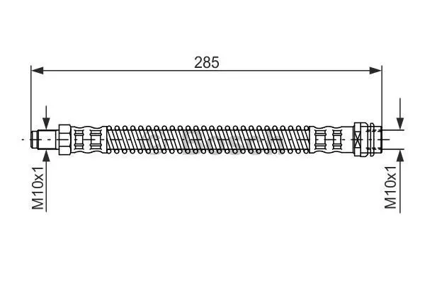 Шланг гальмівний (задній) MB E- class (W211) 02-09 1 987 476 841 BOSCH 1-987-476-841 (фото 1)