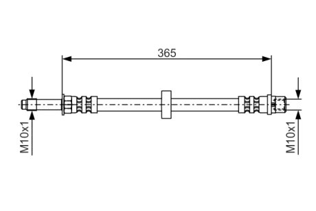 Шланг гальмівний (передній) Seat Toledo I/Volvo S60 I/S80 I/V70 II 91-10 (L=320mm) 1 987 476 851 BOSCH 1-987-476-851