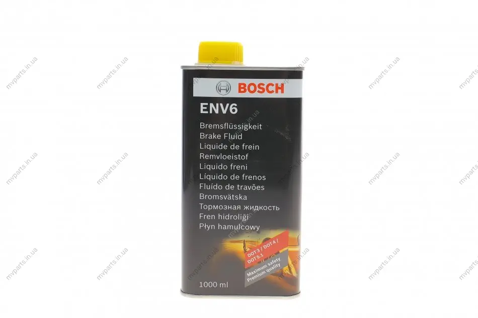 Рідина гальмівна DOT3/DOT4/DOT5.1 (1L) ENV6 (металева канистра) 1 987 479 207 BOSCH 1-987-479-207 (фото 1)