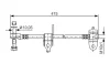 Шланг гальмівний (передній) Ford Transit 00-06 (L) (L=463mm) 1 987 481 045 BOSCH 1-987-481-045 (фото 1)