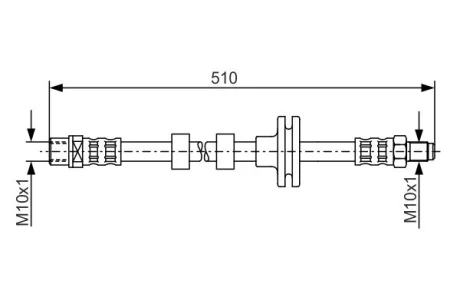 Шланг гальмівний (передній) Land Rover Range Rover III 02-12 (L=481mm) 1 987 481 157 BOSCH 1-987-481-157