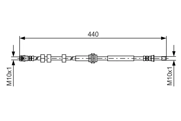 Шланг гальмівний (задній) Audi A4/A5/Q5 07- (L=395mm) 1 987 481 430 BOSCH 1-987-481-430 (фото 1)