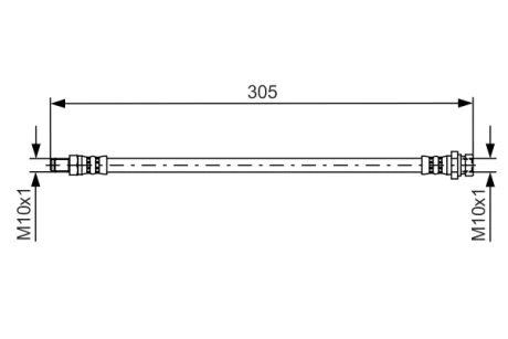 Шланг гальмівний (задній) Mitsubishi Outlander 06-13 (L=281mm) 1 987 481 442 BOSCH 1-987-481-442