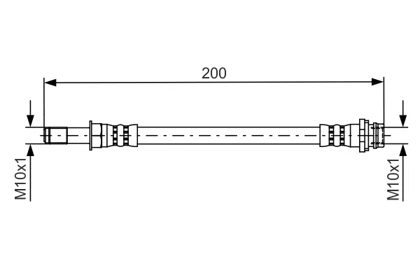 Шланг гальмівний (задній) Ford Galaxy II/Mondeo IV/S-Max 06-15 (L=155mm) 1 987 481 443 BOSCH 1-987-481-443 (фото 1)