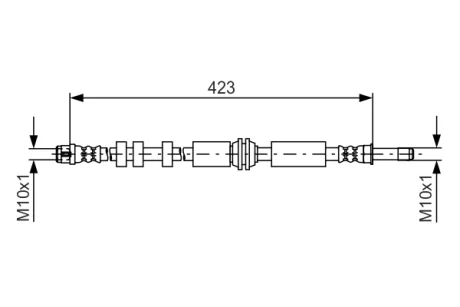 Шланг гальмівний (задній) Audi A6/A7 10- (L=423mm) 1 987 481 601 BOSCH 1-987-481-601