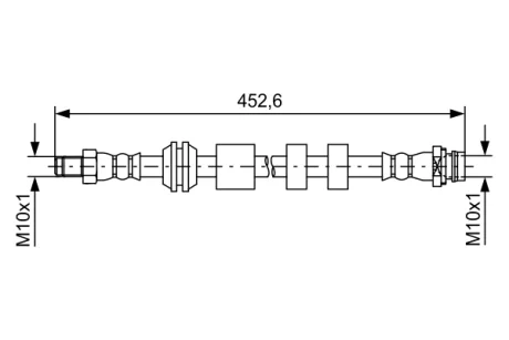 Шланг гальмівний (передній) Volvo XC60 I 08-17 1 987 481 741 BOSCH 1-987-481-741