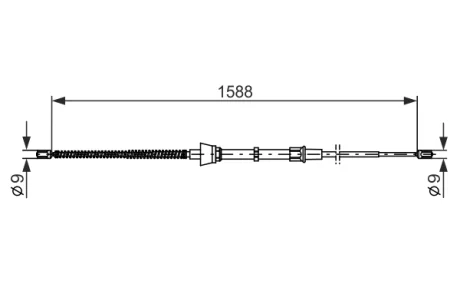 Трос ручного гальма задній VAG (вир-во Bosch) BOSCH 1-987-482-266