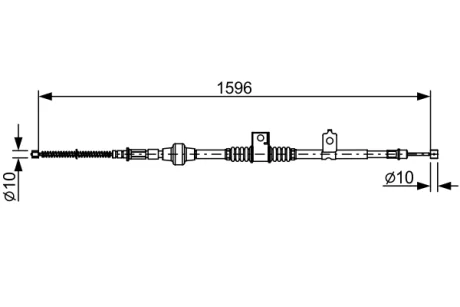 Трос ручника (L) Mitsubishi Lancer 08- (1596mm) 1 987 482 520 BOSCH 1-987-482-520