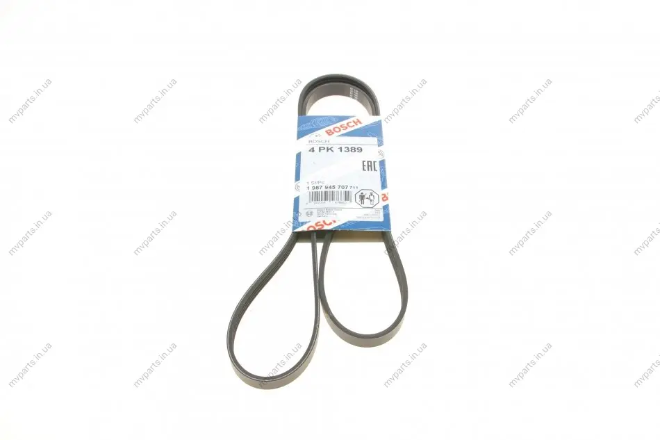 Ремінь генератора Toyota Land Cruiser 200 4.5 D-4D 07-/Man TGL/TGL 4.7/6.9 05- (4PK1389) 1 987 945 707 BOSCH 1-987-945-707 (фото 1)